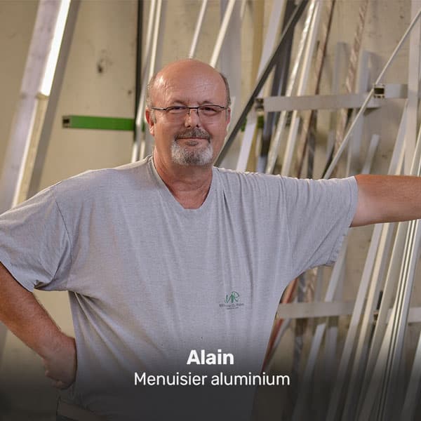 Portrait de Alain P., Menuiserie aluminium chez VERTIGE