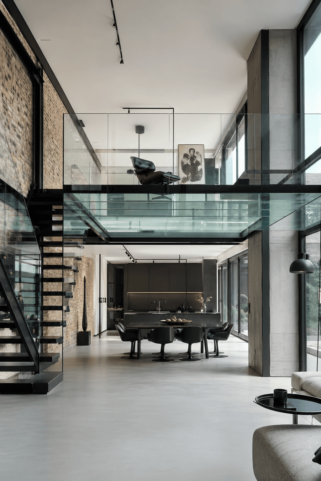 Mezzanine vitrée, ouvrage architectural sur mesure.